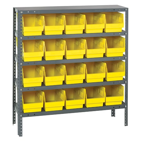 Quantum Storage Systems Steel Shelving Shelf Bin System 1839-204YL